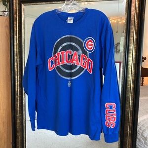 Chicago Cubs Adult Long Sleeve Tee Baseball T-Shirt